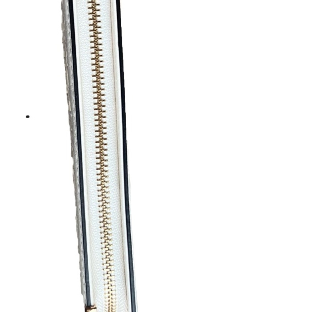 Aldo White Laser-Cut Clutch with Gold Corner Accent - Picture 4 of 14